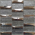 China supplier silvery color Glass and Stainless mosaic Wall tiles price in India WM04